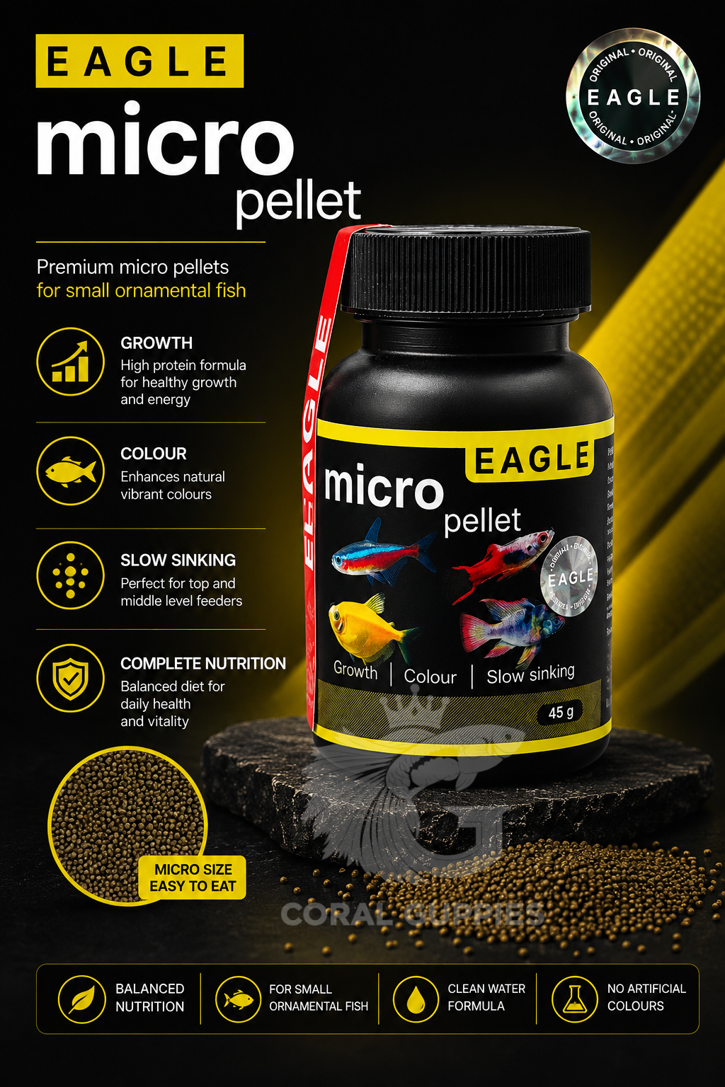 Eagle Micro Pellet Fish Food 45g