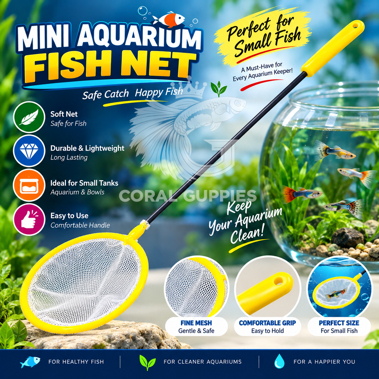 Mini Aquarium Fish Net