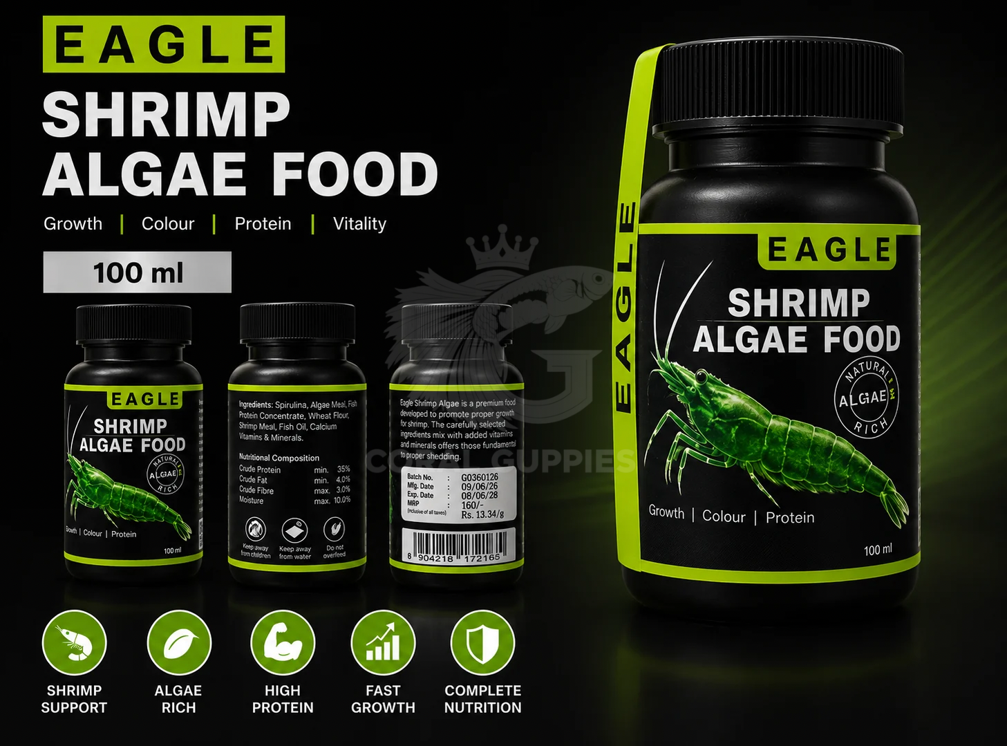 Best Eagle Shrimp Algae Food Aquarium Fish Food Online - Coral Guppies Shop